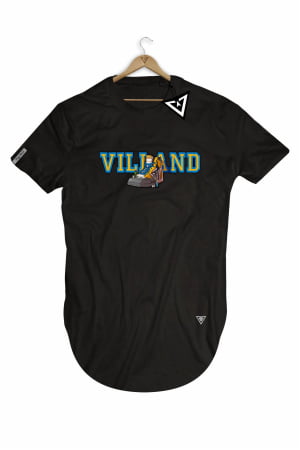 CAMISETA LONGLINE ESTAMPADA VILLAND LETTERING 2 - Villand